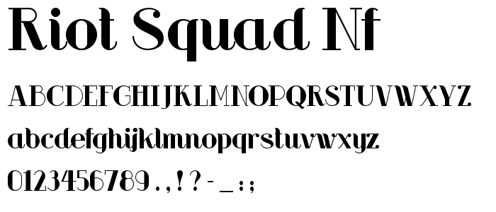 Riot Squad NF font